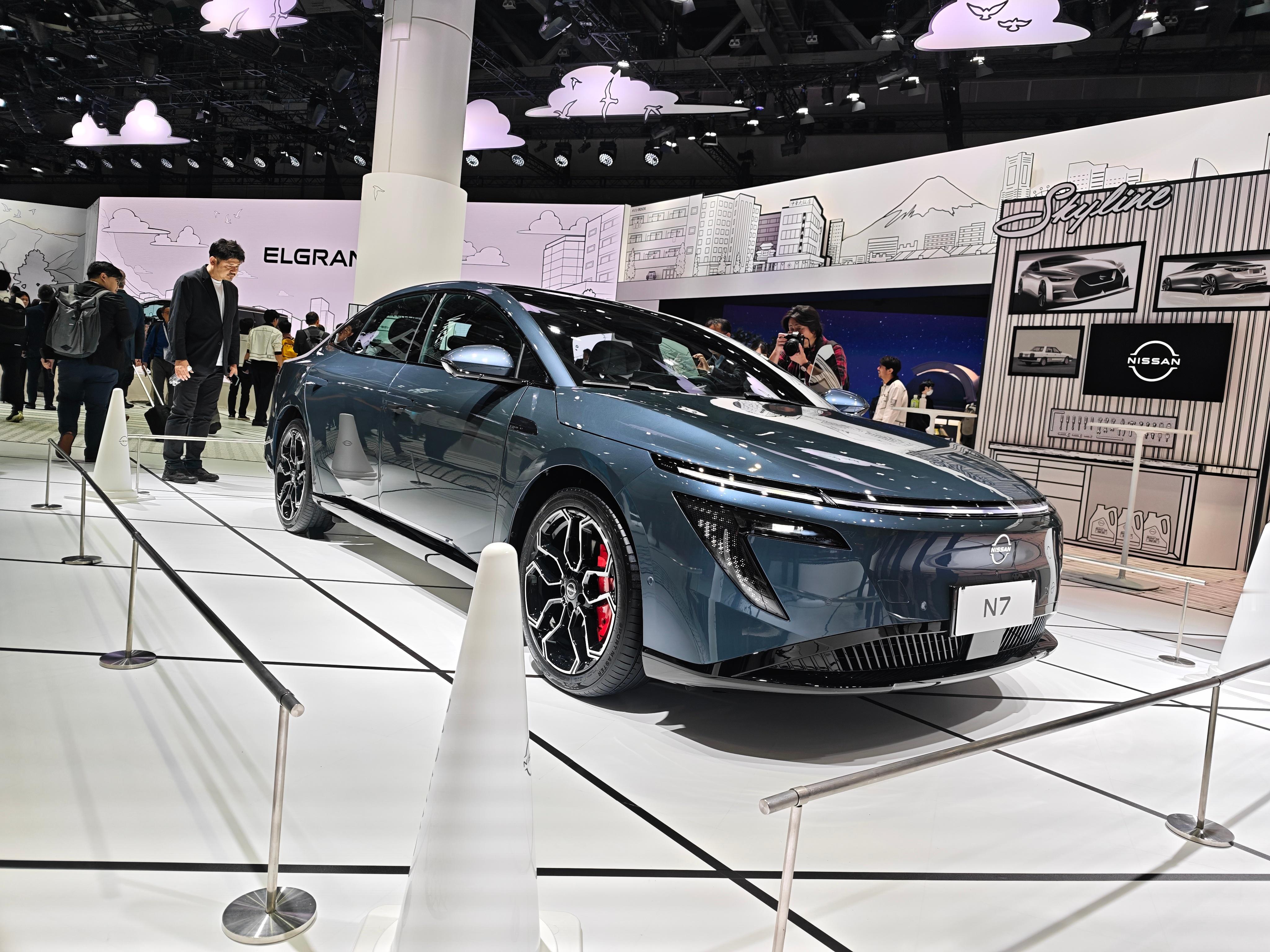 东京车展现场直击！东风日产N7成为日产展台的焦点，这是合资品牌中首个登陆国际顶级