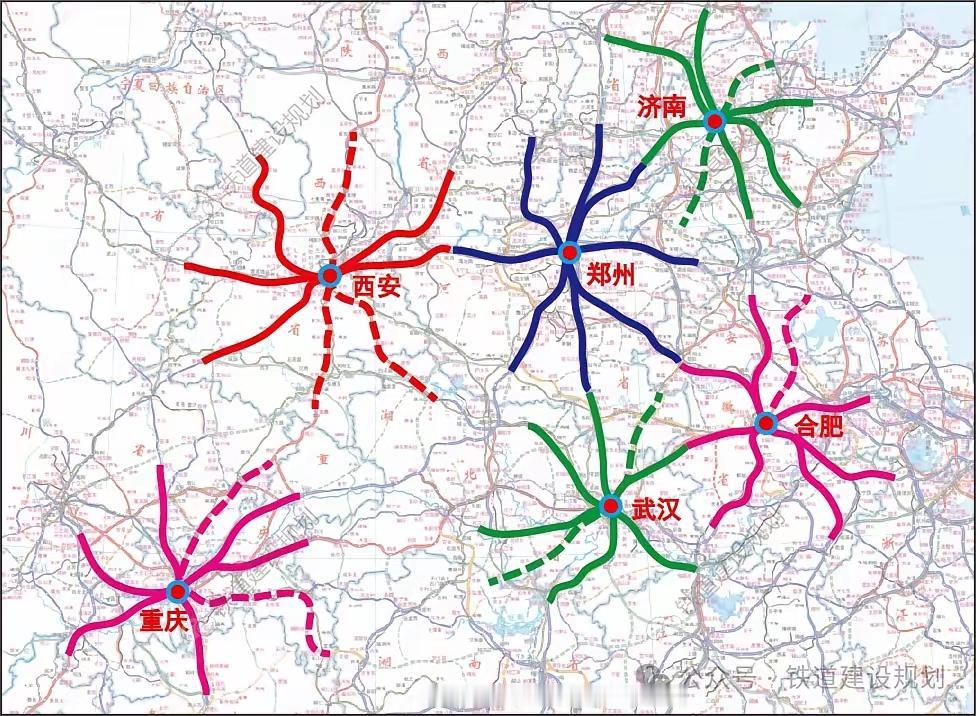 米字形 高铁线路过份集中于省会，不利于防御地震、洪水等自然灾害，也不利于战备，更