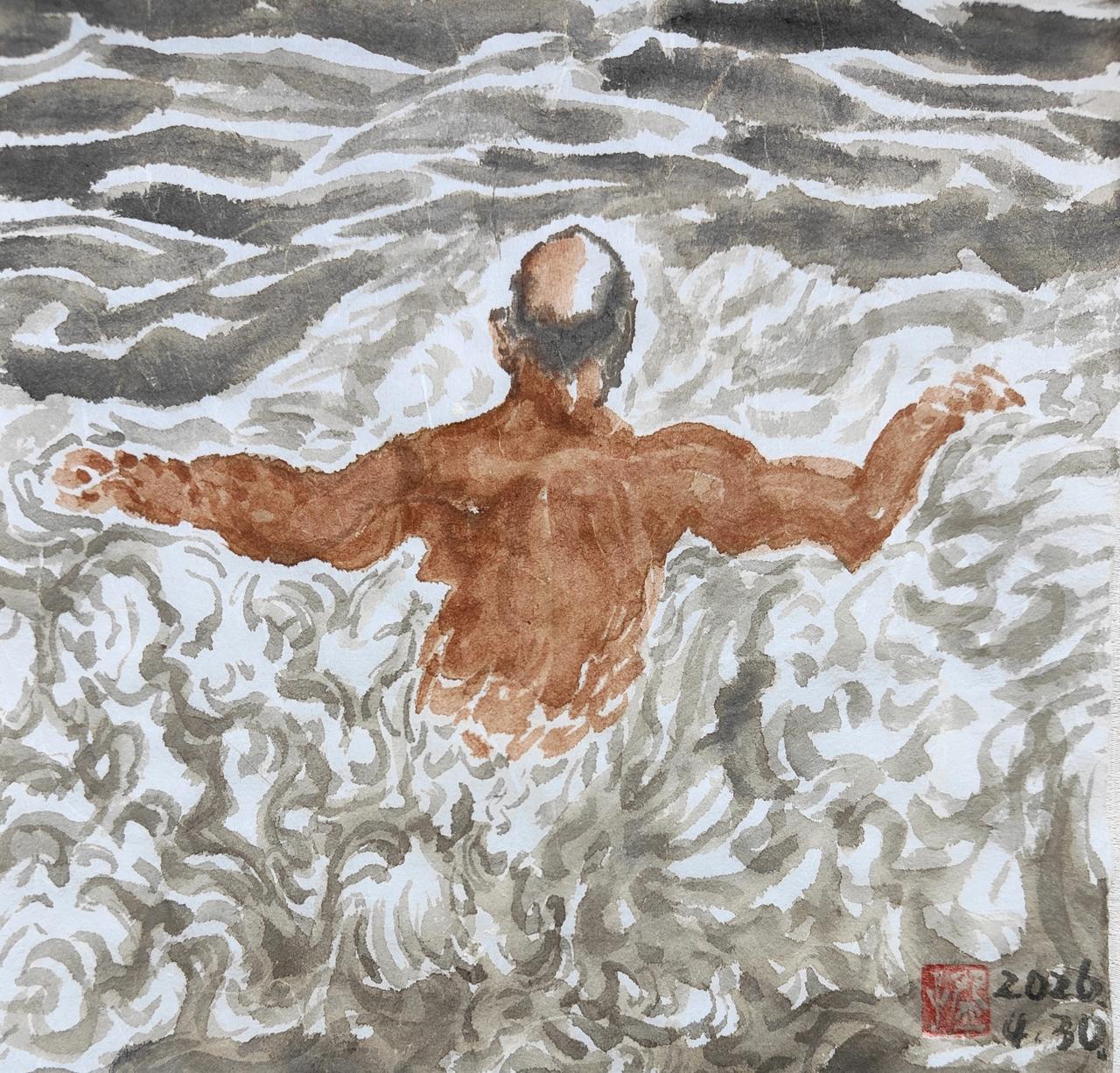 碗子的纸片水墨