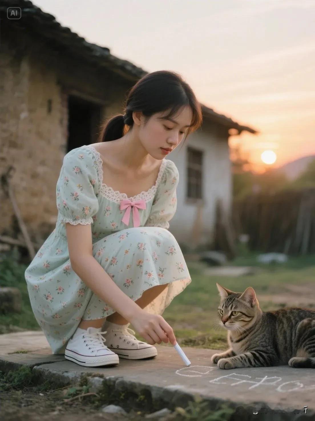 温馨时光，夕阳下的乡村生活