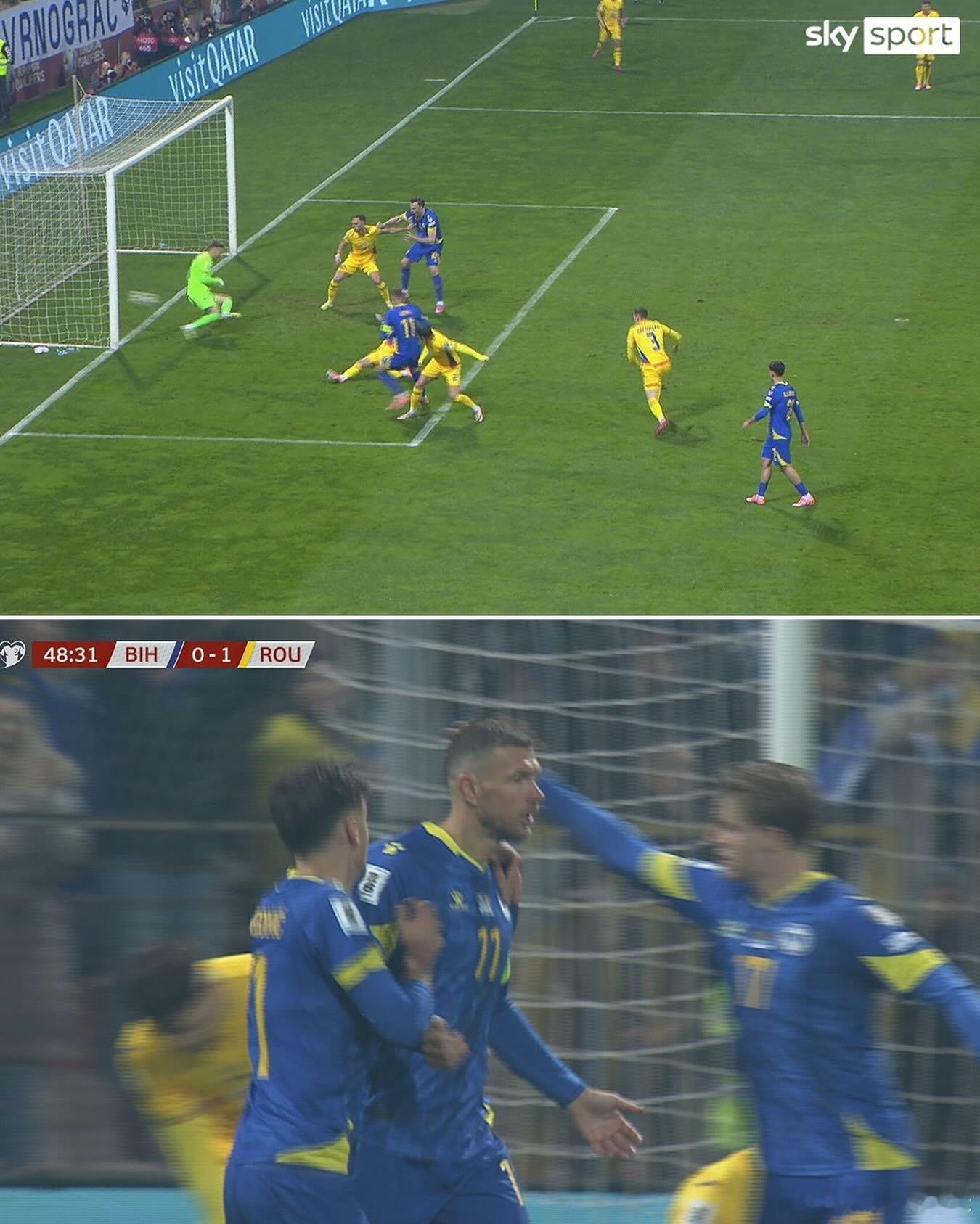 老将哲科今天凌晨攻入一球，波黑真是青黄不接呀，还需要哲科拼命。