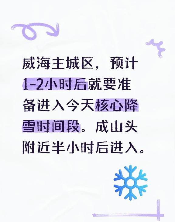威海上午降雪精细化分析
大规模降雪云已经逼近!下雪 威海有雪又有海的浪漫 威海 