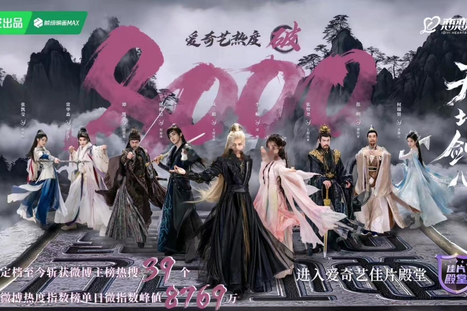 天地剑心热度破8000，成毅扛剧能力get ​​​