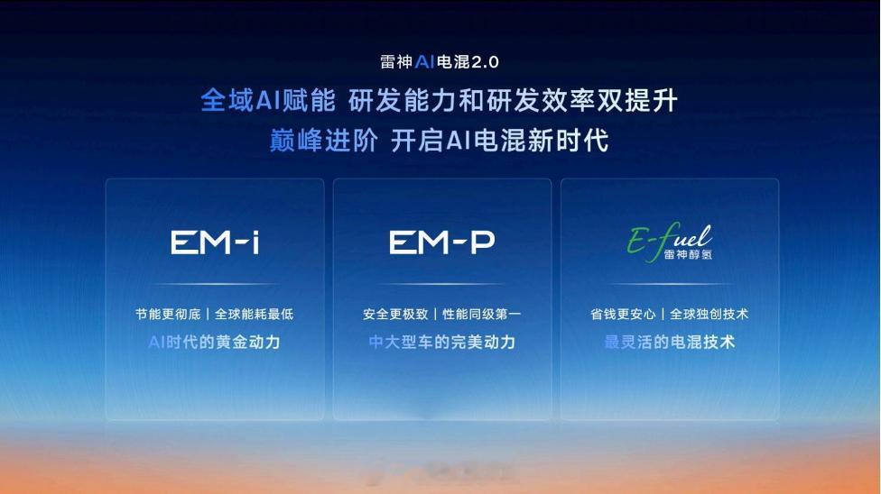 之前聊过雷神EM-i，很多人对它的节能表现印象深刻，确实做到了油混里非常低的能耗
