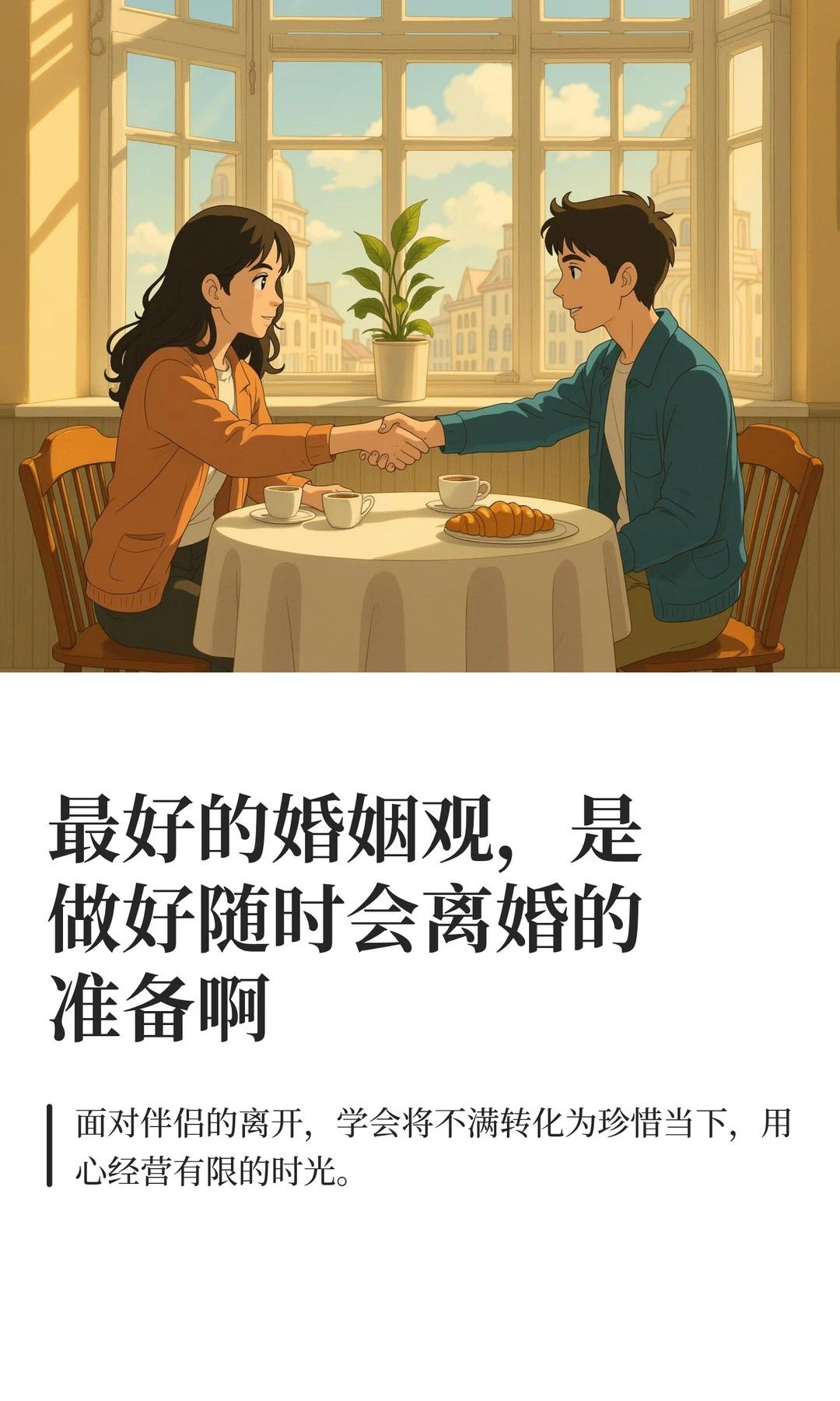 最好的婚姻观，是做好随时会离婚的准备啊。记得把这篇文章转给已经结婚的闺...