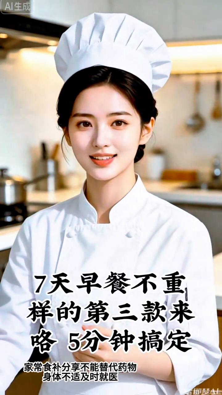 别天天光喝白粥啦，7天早餐不重样的第三款来了，5分钟搞定，绵密温润还不用放糖，清