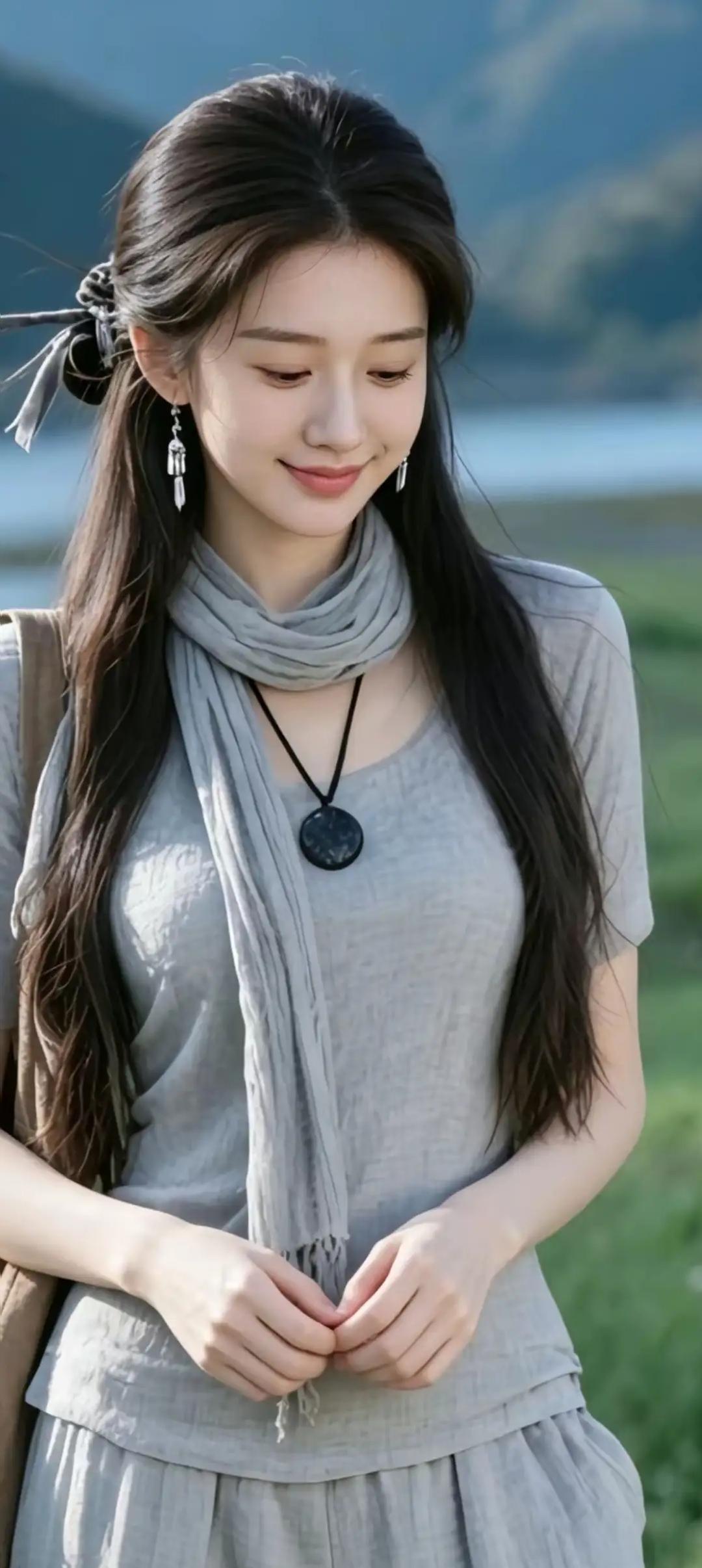在湖边漫步，感受自然的宁静与美好。