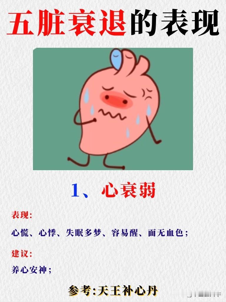 五脏不好，早有征兆，出现这5种表现，提醒你五脏开始衰退了