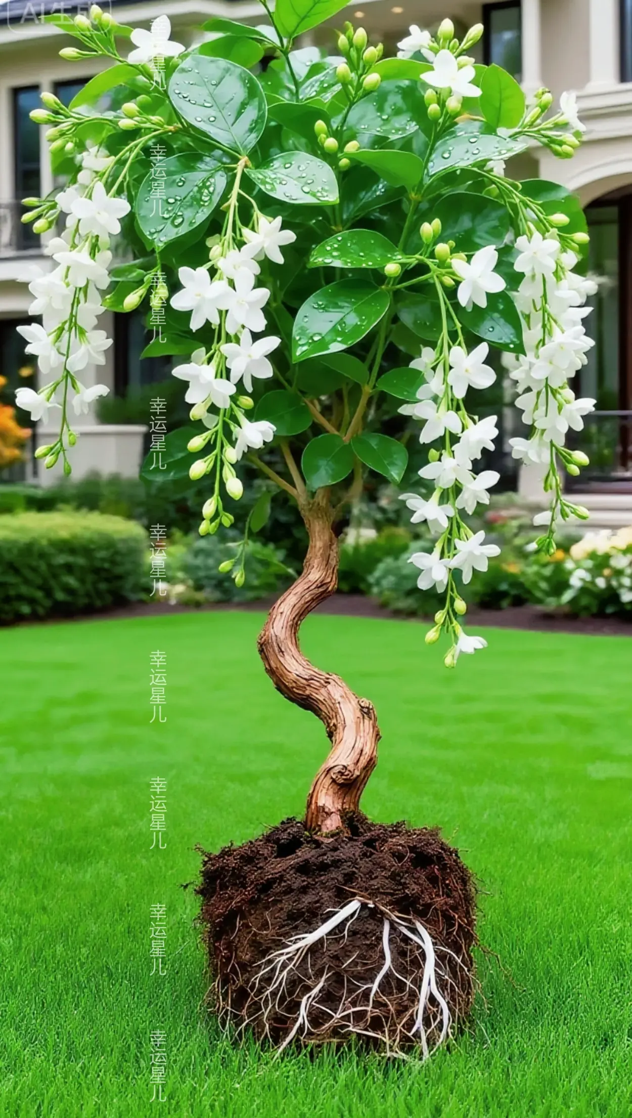 自带仙气的垂丝茉莉，是氛围感满满的室内盆栽。 洁白花串垂落如瀑，微风轻...