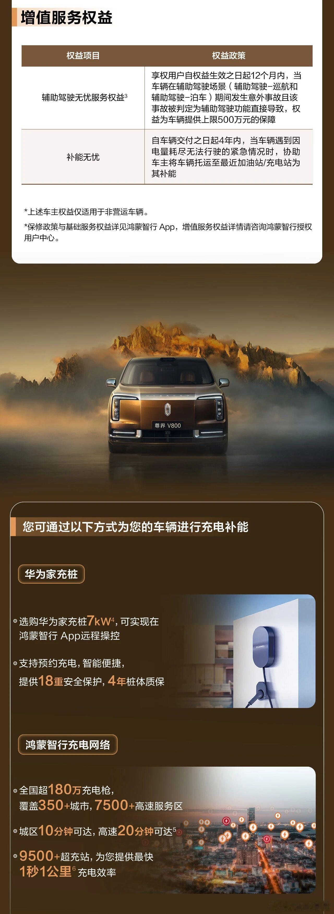 一图读懂尊界v800尊界V680服务权益。时代旗舰尊界V800售价76.6万元起