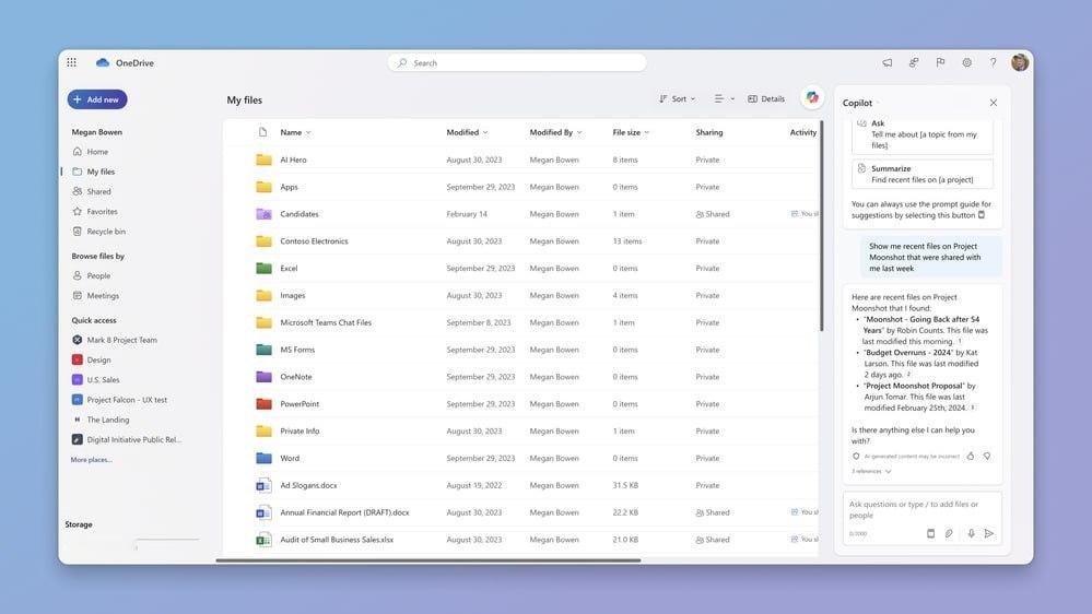 今天，微软在技术社区正式分享了 Copilot in OneDrive 的所有功