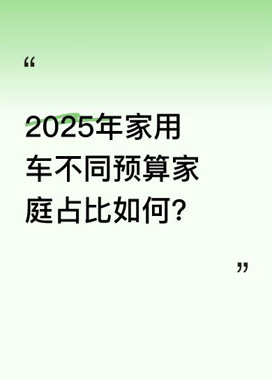 数据显示，6％家庭买50万元以上的车，12％家庭买20 - 50万元的车，45％