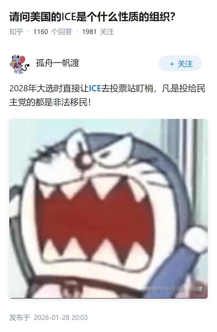 请问美国的ICE是个什么性质的组织？