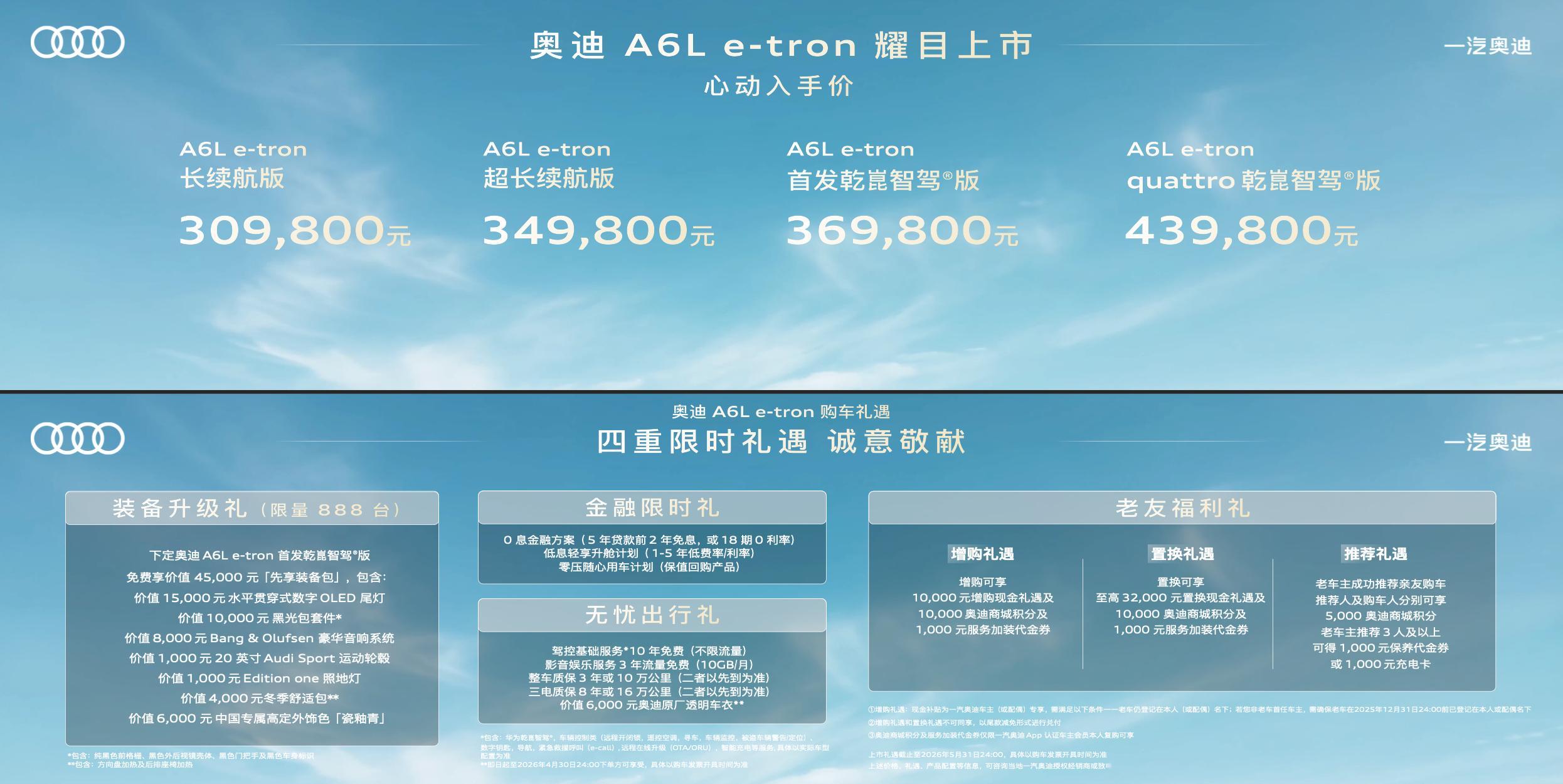 奥迪Q6和A6的正式价格来了，配备乾崑智驾版本的要到36万，各位觉得价格如何呢？