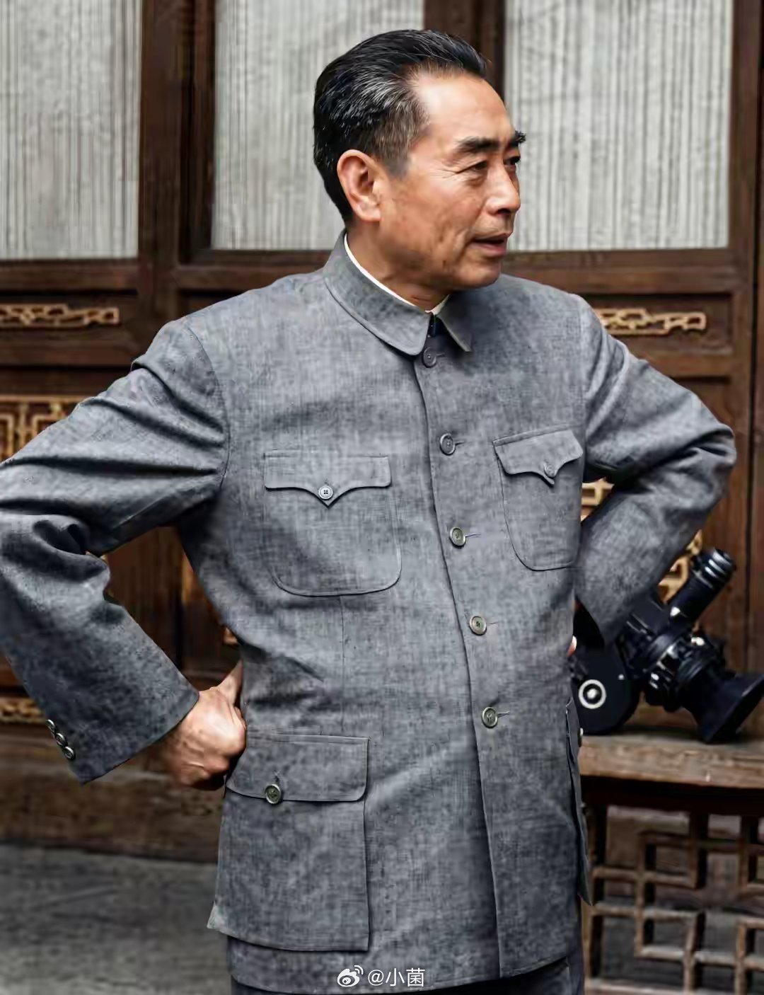 周总理照片高清修复海棠依旧在，不见故人来 