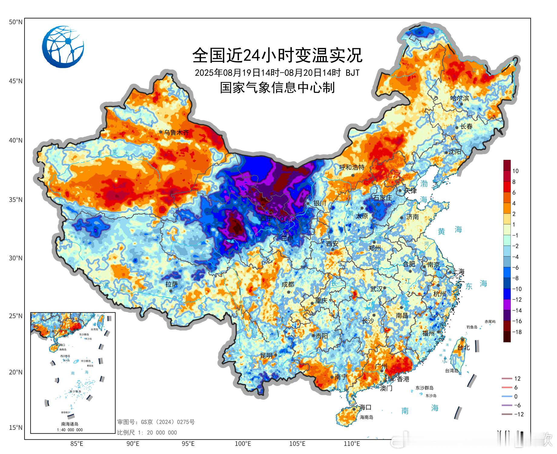 【西北强降温 高海拔站点飘雪】今天因为冷空气和阴雨影响，内蒙古西部、甘肃中西部、