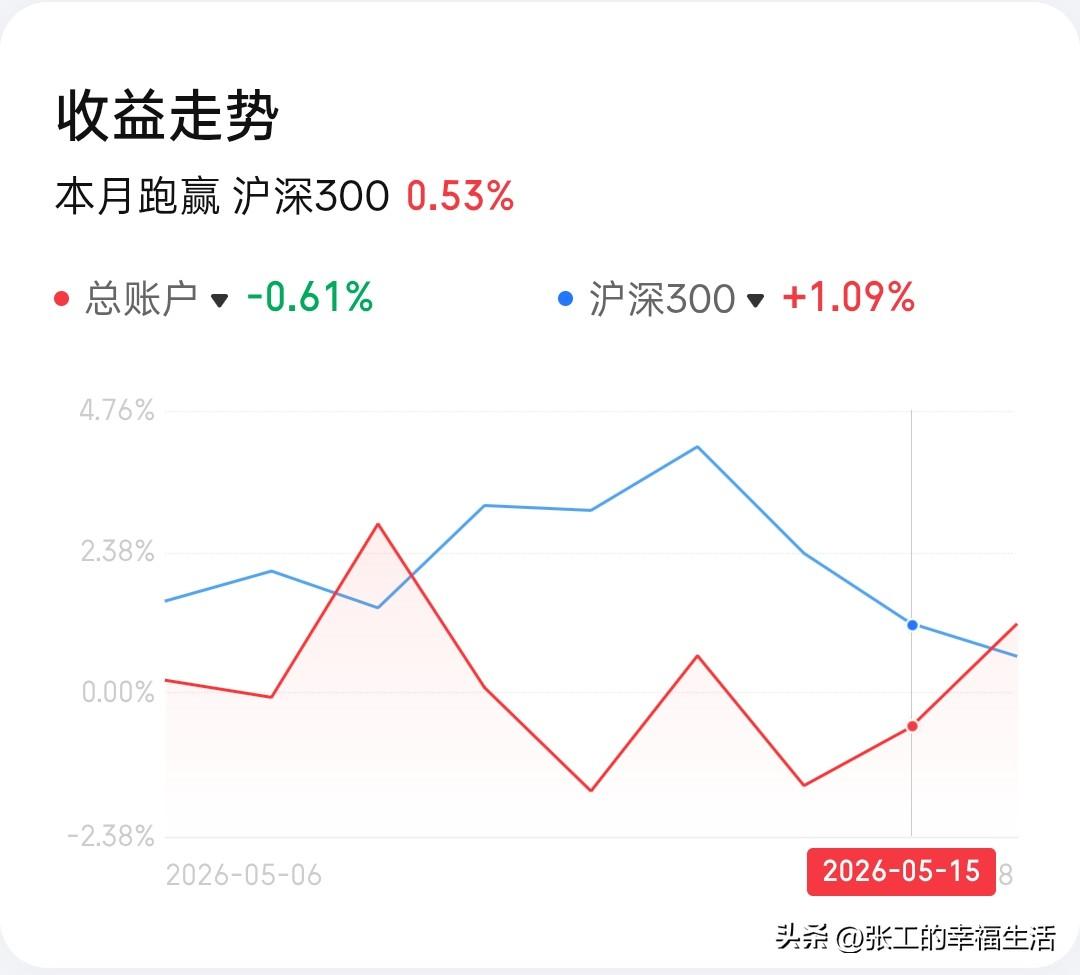 40岁离职独居 全职炒股（五月目标+15%，目前+1%）/26-5-18  浪费