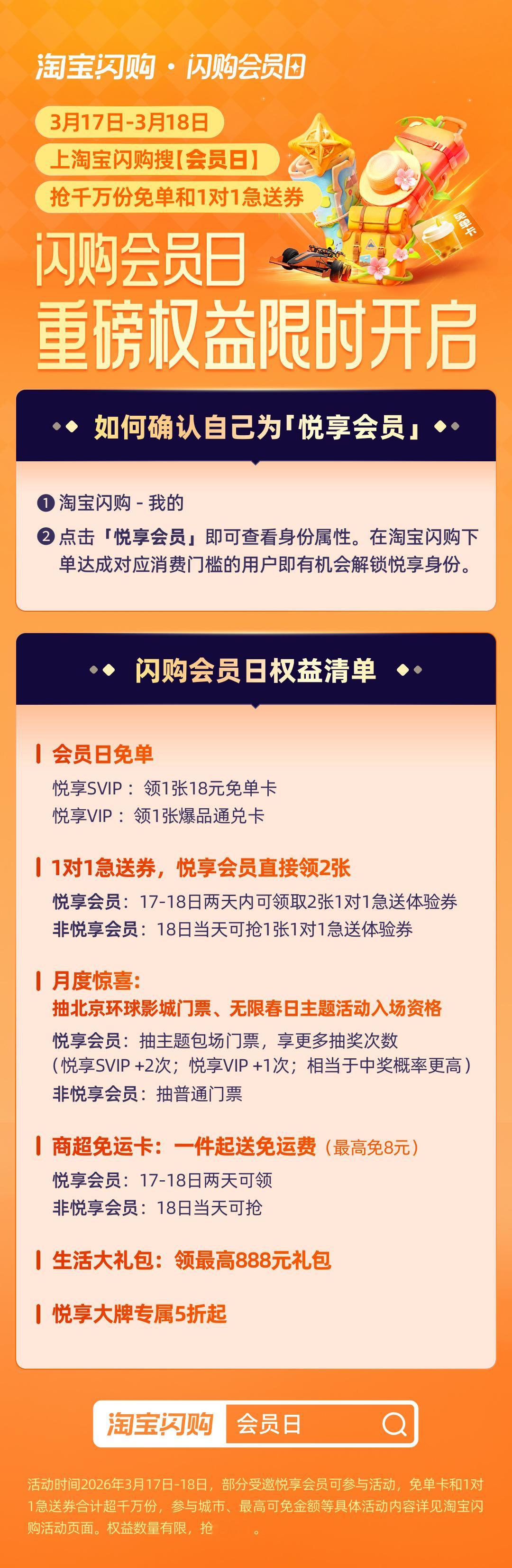 淘宝闪购会员日给到一个夯 作为资深悦享会员，必须来给你们好好安利一波！平常在淘宝