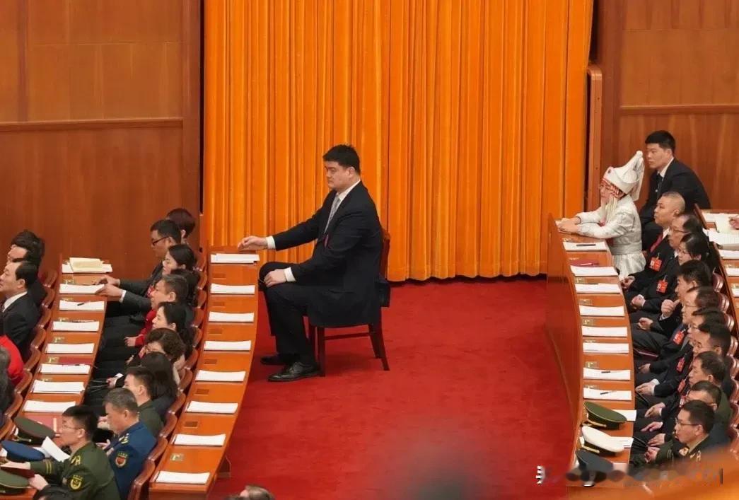 姚明参加两会……这待遇[捂脸]，身高优势没了[呲牙]
