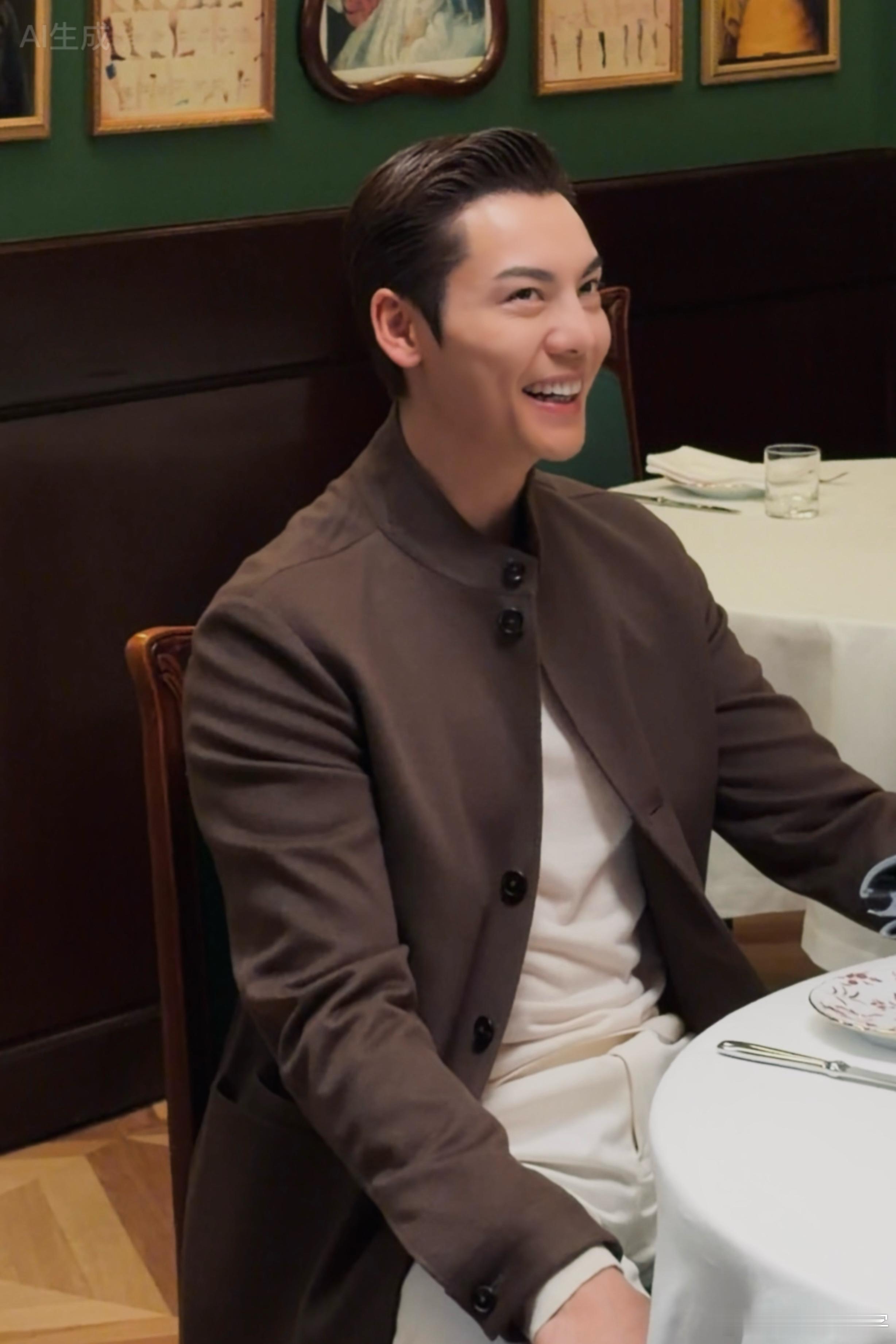陈伟霆在拍许我耀眼续集吗 谁懂这种激动啊！在米兰餐厅居然看到陈伟霆，他等人的状态