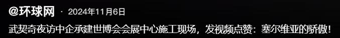 2024年11月6日晚十点，塞尔维亚总统突击检查一家中国公司的建筑工地，惊讶地发