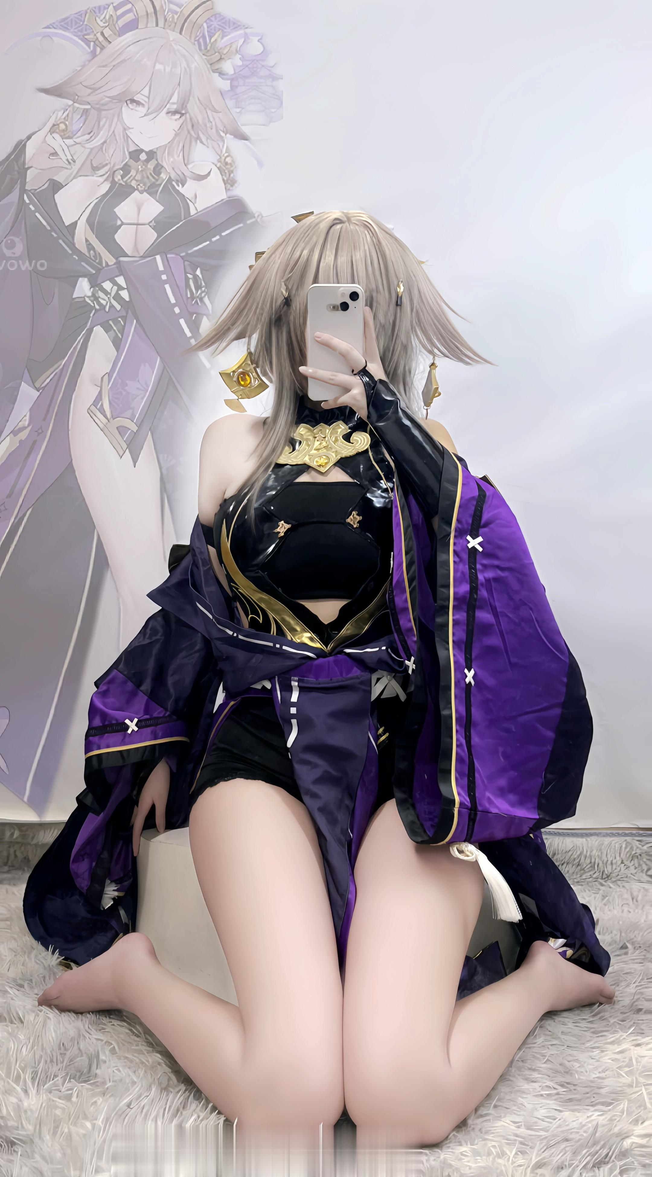 黑八重神子 cos 原神 八重神子