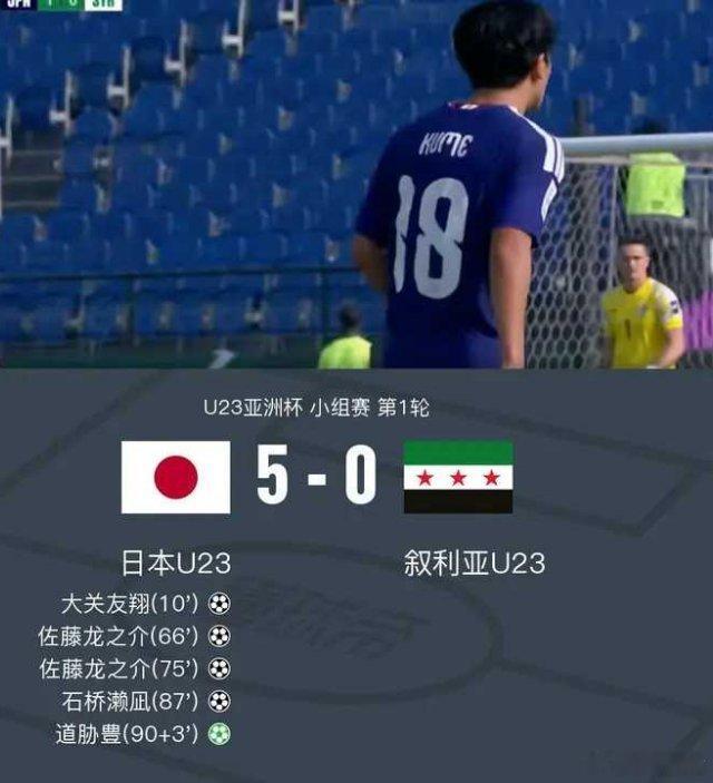 北京时间1月7日U23亚洲杯 小组赛 第1轮，日本U23对阵叙利亚U23。日本U