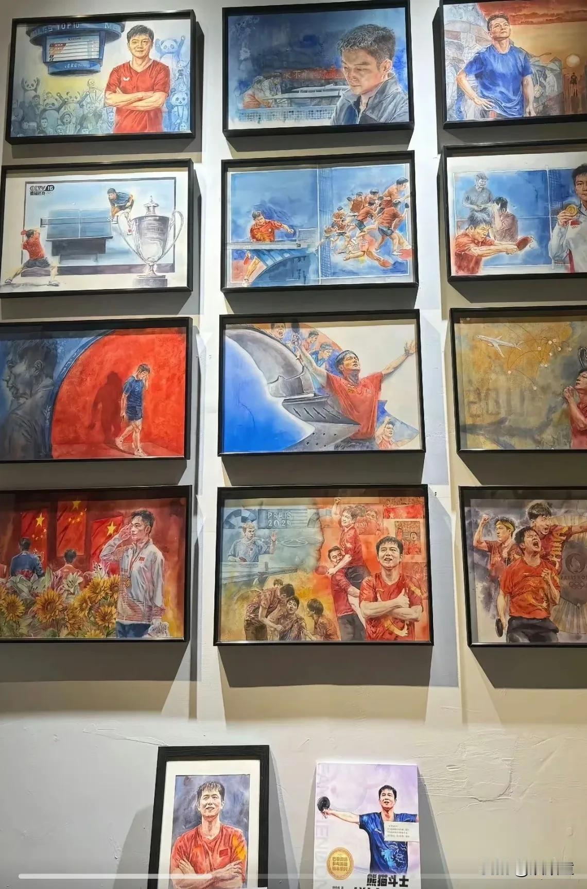 什么是铁粉？
鲁迅美术学院的一名学生，画了多张樊振东的经典瞬间的图片，在学员展览