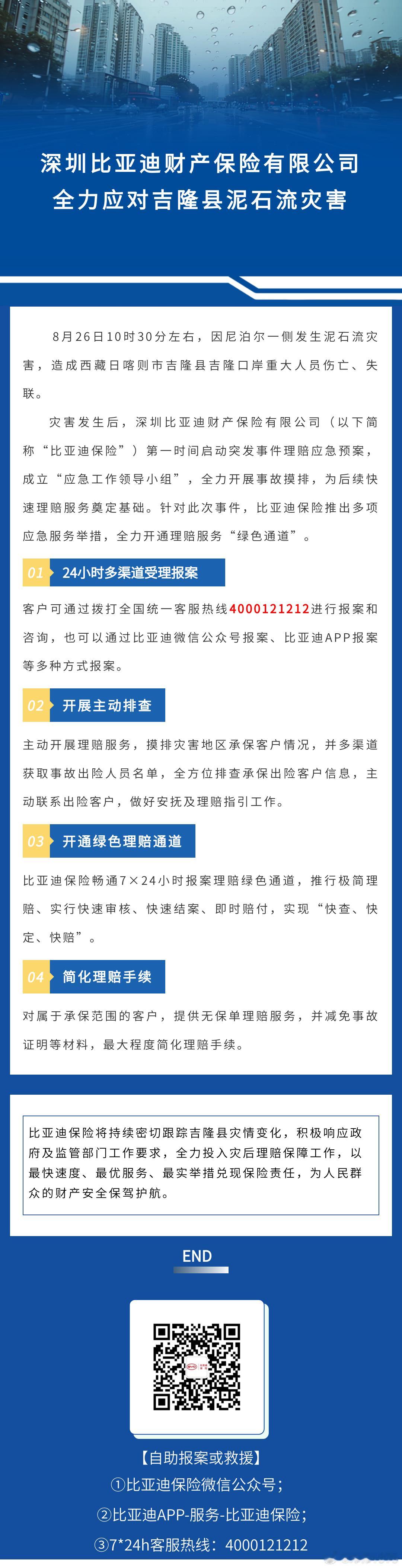 比亚迪保险全力应对吉隆县泥石流灾害比亚迪[超话] ​​​