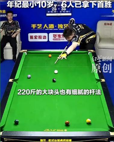 皮鞋擦得亮，站着还没球杆高，17个小孩哥勇闯1000万台球大奖赛，年纪最小10岁