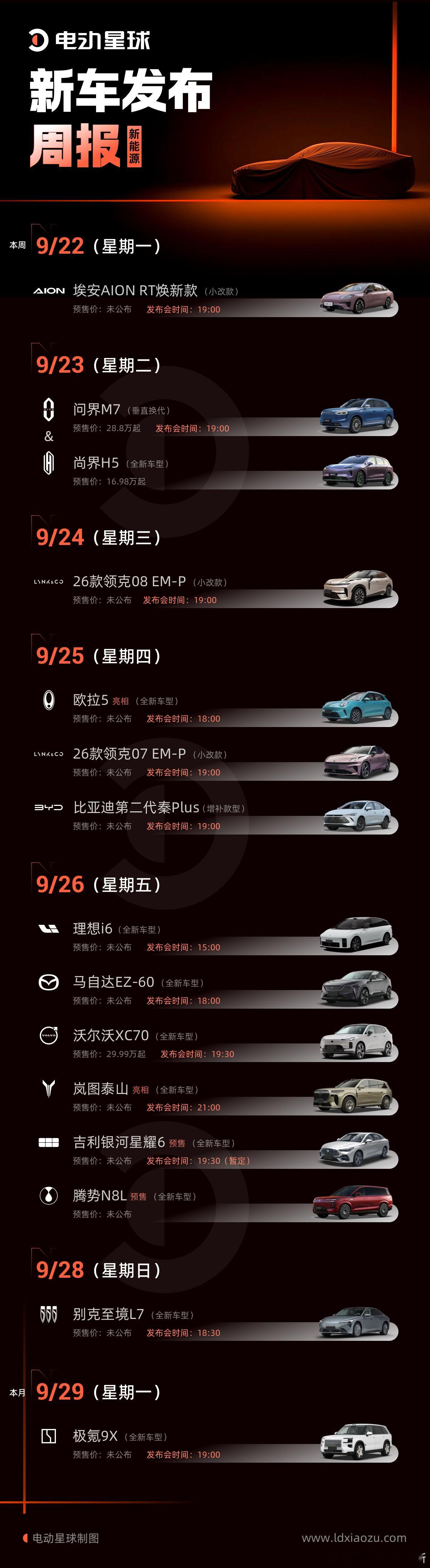 本周要发布的新车也挺多的，来看看有没有你关注的？新能源汽车新车发布 ​​​