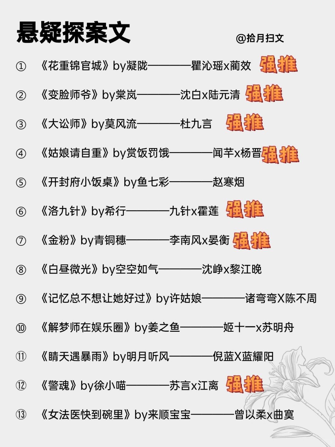 吹爆🔔25本❗悬疑推理，刑侦破案
