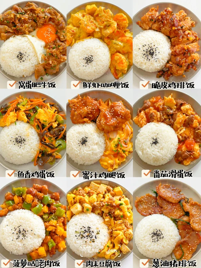 九款巨好吃的盖饭做法‼️简单易做·搞定饭渣