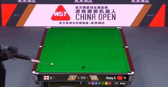 手感火热！张安达单杆118分拿下第二局，2-0领先韦克林冲击八强

北京时间8月