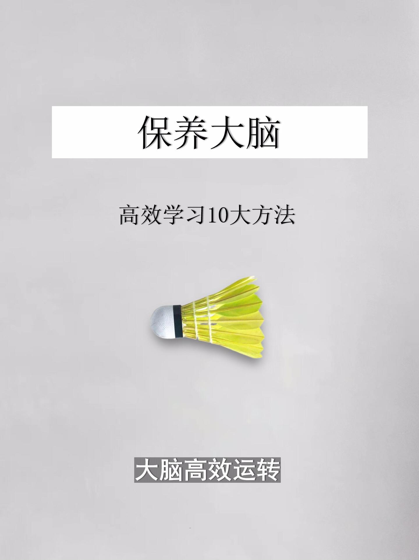 学习方法-保养大脑。