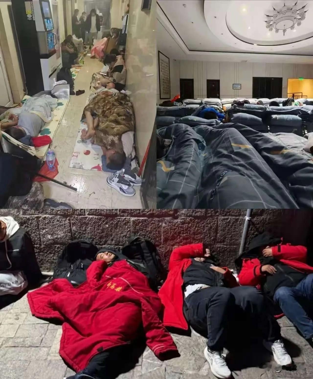 5月1日凌晨，泰山目前的现状就是这样，大堂通宵座位100，通铺200，大棉袄60