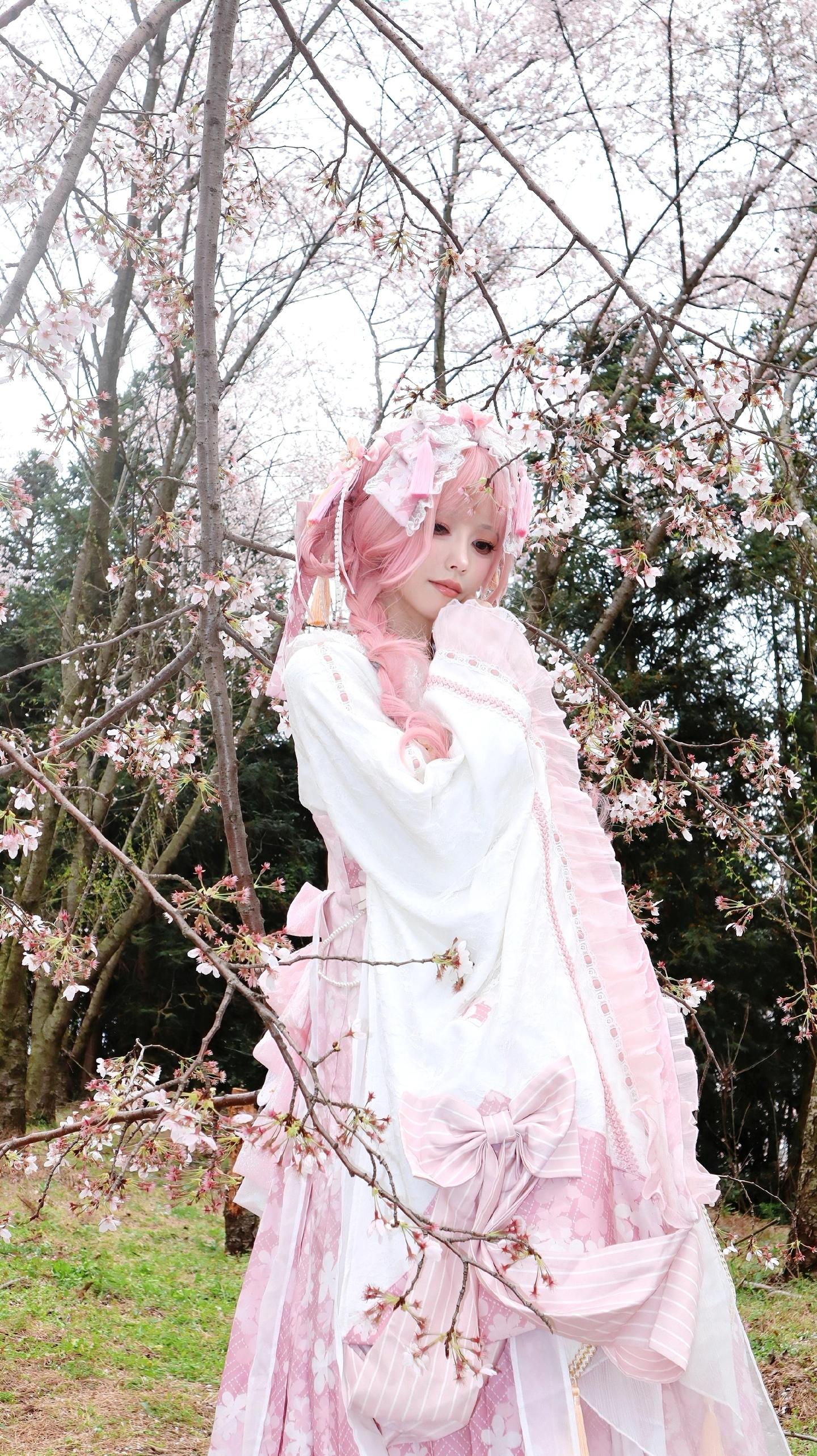 想在樱花树下，和你虚度整个春天。