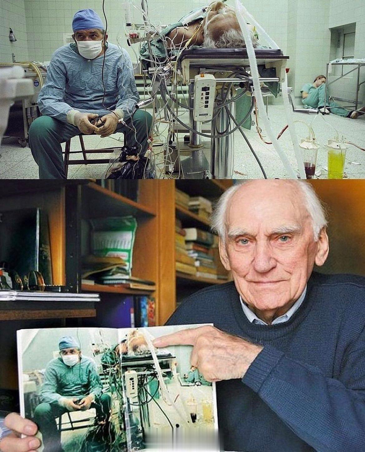 一张老照片后的人类科技进步。1987年，著名心脏外科医生Zbigniew Rel