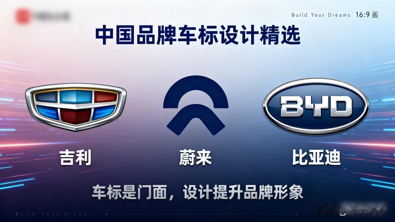 中国品牌的车标，哪个设计得最好看？

个人觉得吉利的盾标、蔚来的标都很有国际范儿