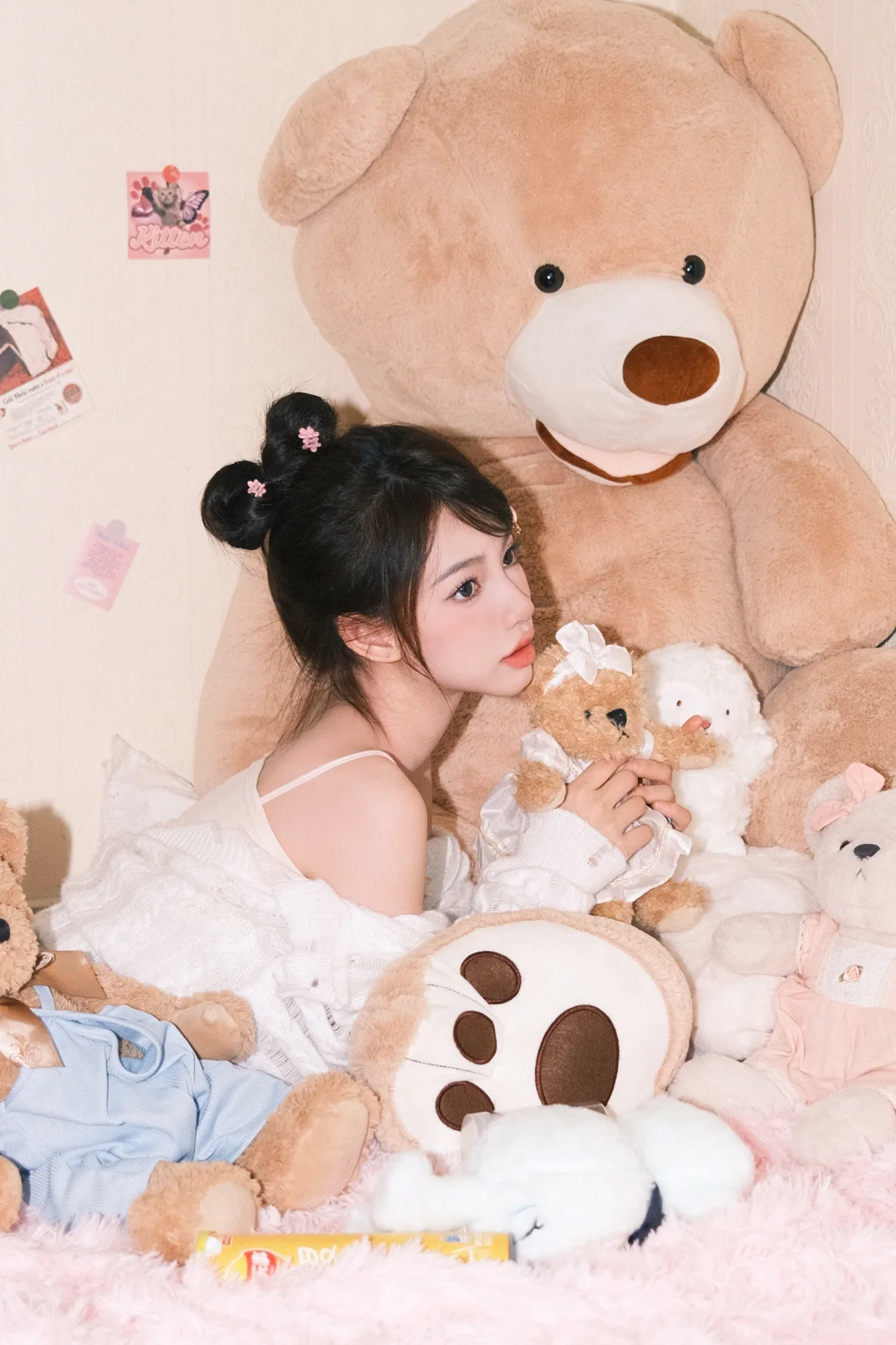 可可爱爱的🧸玩偶派对｜胶片感少女居家