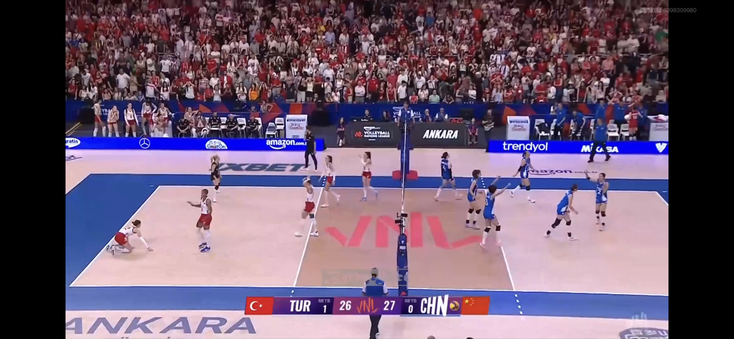 牛啊！中国21-24落后、28-26拿下第二局，与土耳其战成1-1！杰克送温暖了