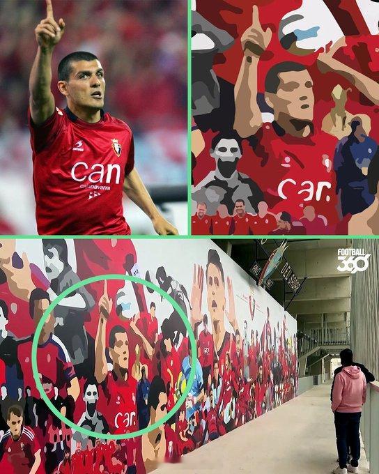 中超联赛 奥萨苏纳120周年的壁画，成都名宿成功登墙。 