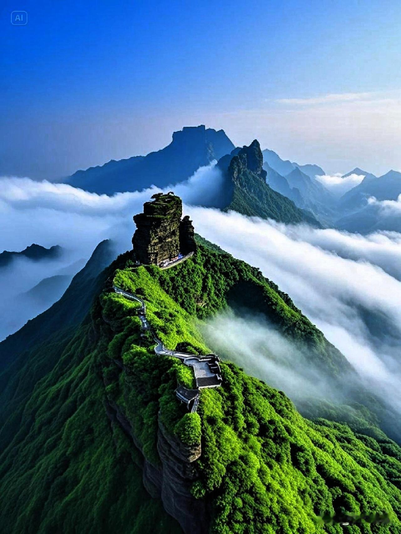 导师解释：这幅对联以“雾散山峰秀”为上联，描绘了云雾散去后山峰的秀丽景色。下联“