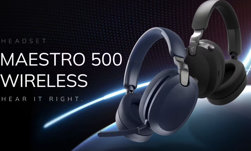微星 Maestro 500 Wireless 头戴式耳机发布：支持主动降噪、三