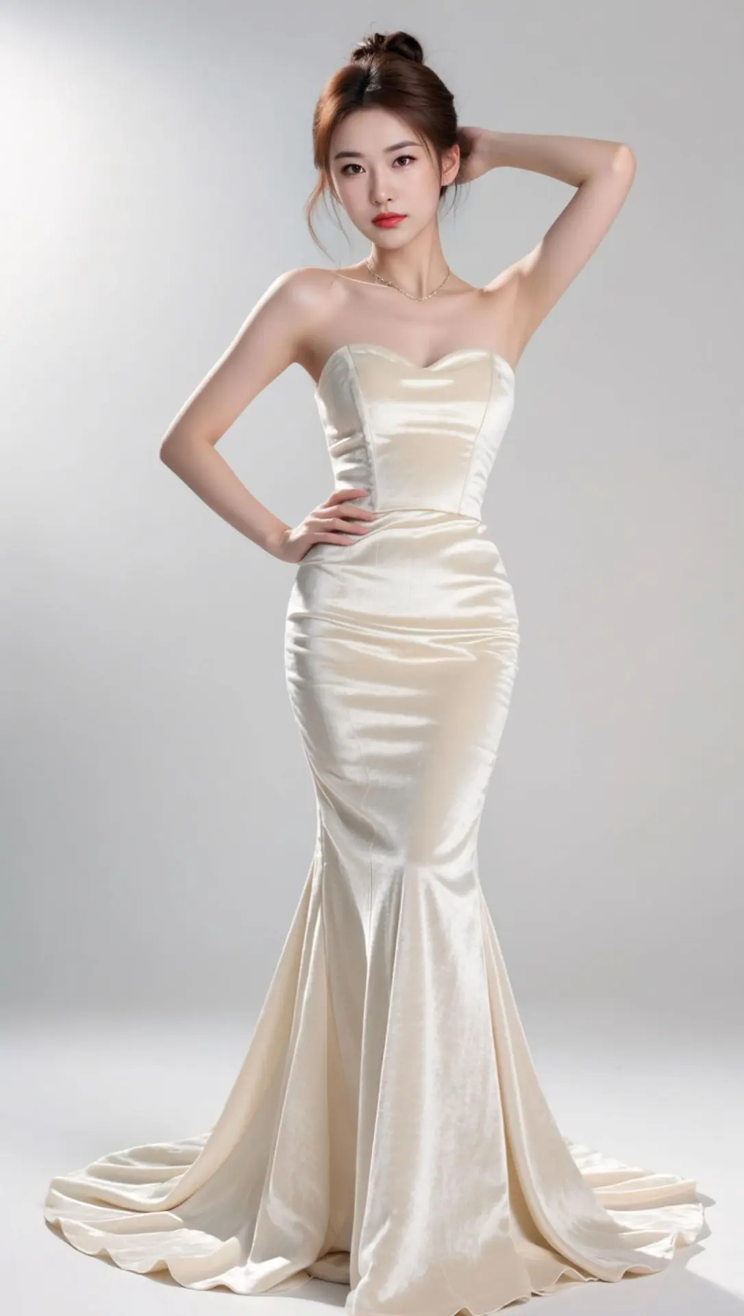 AI缎面婚纱写真 ai创作