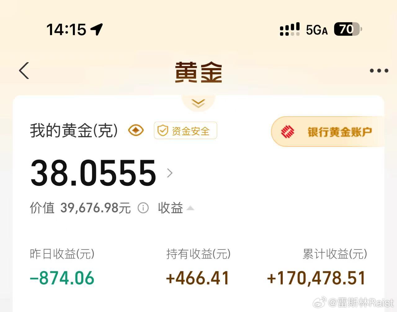 黄金亏麻了，含泪加仓 