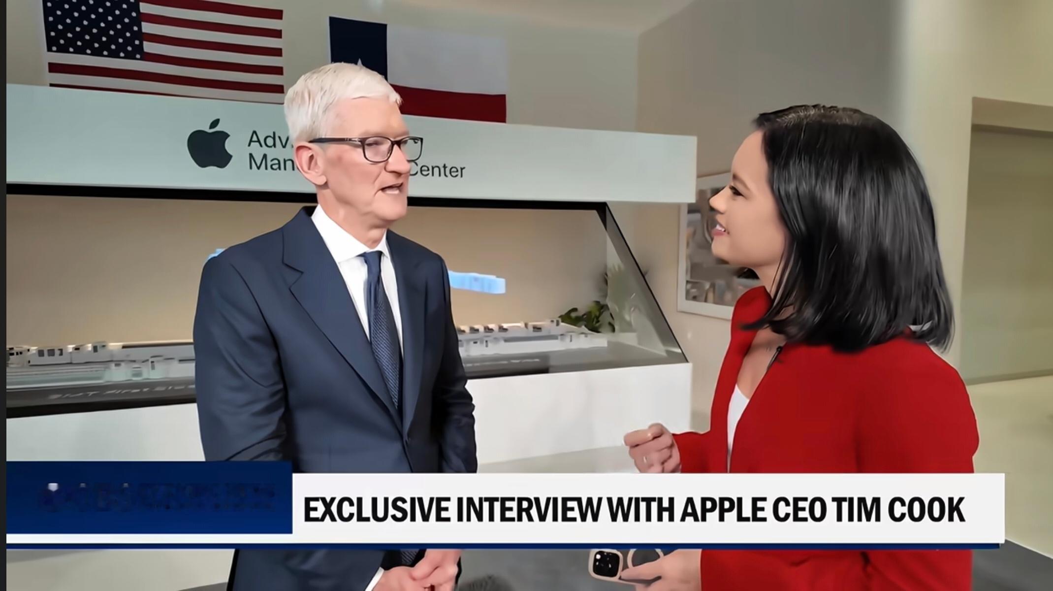 记者：回顾你当CEO的这段时间，用一个词形容会是什么？库克：我的功绩应该由他人评
