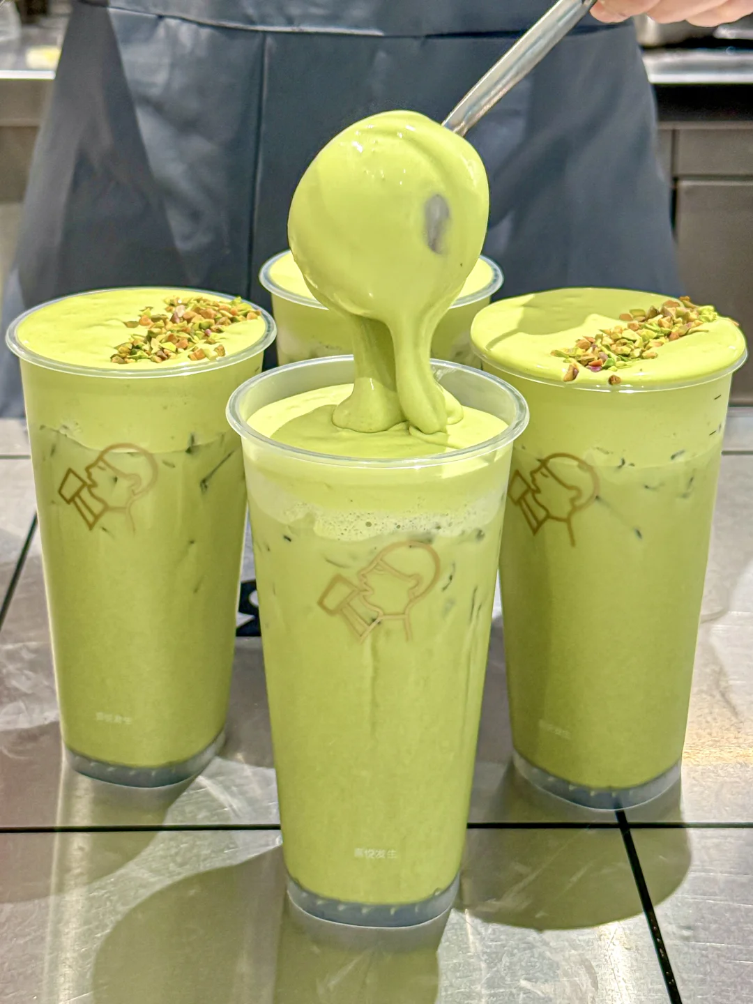 抹茶脑袋天堂！喜茶厚抹➕开心果芝士好惊艳👍