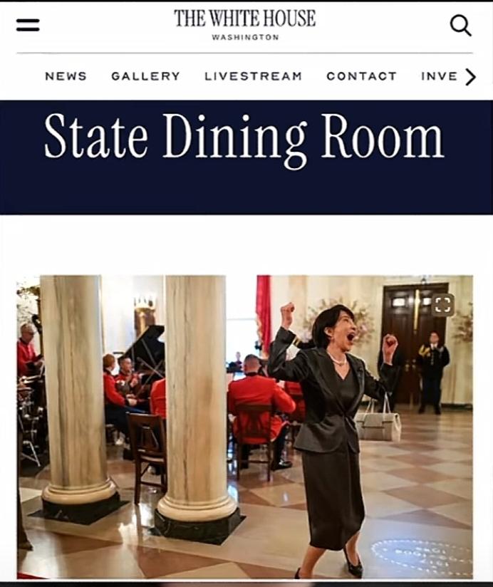 美国政府把高市早苗手舞足蹈的照片置顶了。日本民众半夜肯定在捶胸顿足，他们国家的领