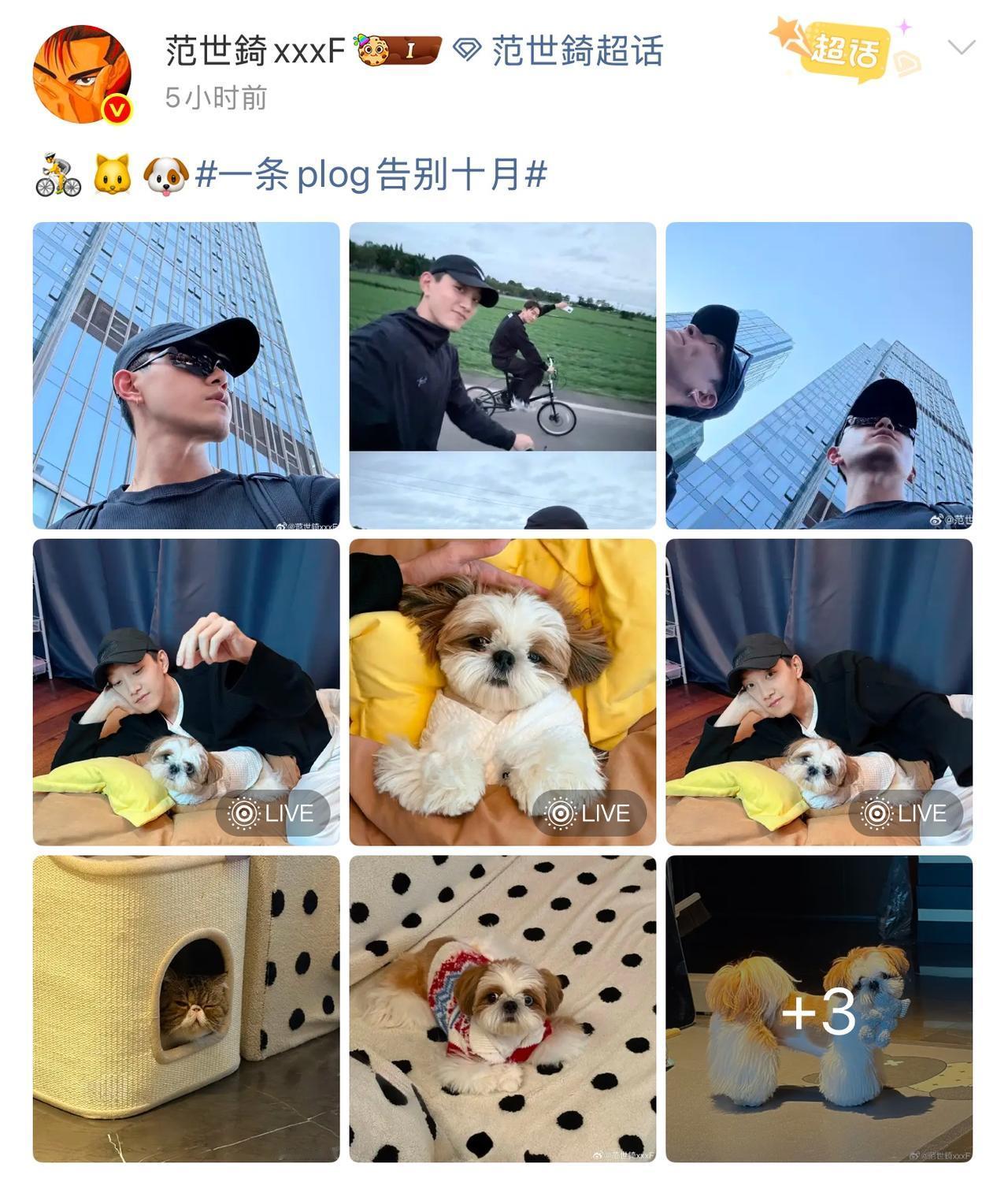 范世琦更新社媒，

小花的日子过得好充实，

虽然演唱会没有举办成功，但这些天他